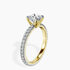 1.49 ct. cushion Claire Eternity Ring in 18kt yellow gold standing product image one