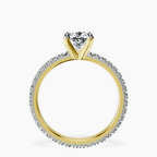 1.49 ct. cushion Claire Eternity Ring in 18kt yellow gold side right image one