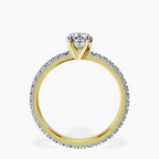 1.80 ct. oval Claire Eternity Ring in 10kt yellow gold side right image one