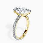 3.51 ct. pear Claire Eternity Ring in 10kt yellow gold standing product image one