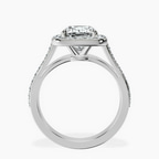 Platinum Rosalind Split Shank Halo Lab Diamond Ring side right image one