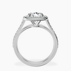 18kt White Gold Rosalind Split Shank Halo Lab Diamond Ring side right image one