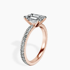14ct Rose Gold Emily Eternity Lab Diamond Ring standing product image one