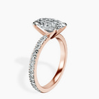 2.99 ct. oval Emily Eternity Ring in 10kt rose gold standing product image one