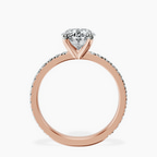 2.99 ct. oval Emily Eternity Ring in 10kt rose gold side right image one