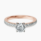 18kt Rose Gold Emily Eternity Lab Diamond Ring front image