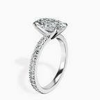 2.99 ct. oval Emily Eternity Ring in 10kt white gold standing product image one
