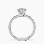 2.99 ct. oval Emily Eternity Ring in 10kt white gold side right image one