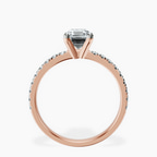 18kt Rose Gold Venetia Half Eternity Lab Diamond Ring side right image one