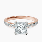 9ct Rose Gold Venetia Half Eternity Lab Diamond Ring front image