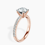 9ct Rose Gold Venetia Half Eternity Lab Diamond Ring standing product image one