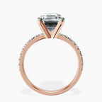 18kt Rose Gold Venetia Half Eternity Lab Diamond Ring side right image one