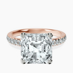 18kt Rose Gold Venetia Half Eternity Lab Diamond Ring front image