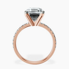 18kt Rose Gold Venetia Half Eternity Lab Diamond Ring side right image one