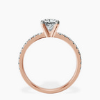18kt Rose Gold Venetia Half Eternity Lab Diamond Ring side right image one