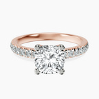 9ct Rose Gold Venetia Half Eternity Lab Diamond Ring front image