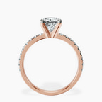 9ct Rose Gold Venetia Half Eternity Lab Diamond Ring side right image one