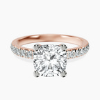 14kt Rose Gold Venetia Half Eternity Lab Diamond Ring front image