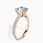 14kt Rose Gold Venetia Half Eternity Lab Diamond Ring standing product image one