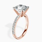 14kt Rose Gold Venetia Half Eternity Lab Diamond Ring standing product image one