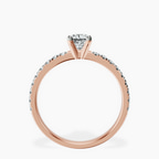 18kt Rose Gold Venetia Half Eternity Lab Diamond Ring side right image one