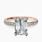 18kt Rose Gold Venetia Half Eternity Lab Diamond Ring front image