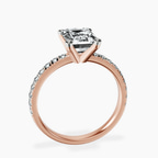 18kt Rose Gold Venetia Half Eternity Lab Diamond Ring side right image one