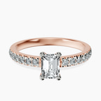 18kt Rose Gold Venetia Half Eternity Lab Diamond Ring front image