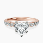 18kt Rose Gold Venetia Half Eternity Lab Diamond Ring front image