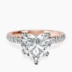 18kt Rose Gold Venetia Half Eternity Lab Diamond Ring front image