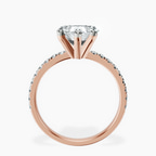 18kt Rose Gold Venetia Half Eternity Lab Diamond Ring side right image one
