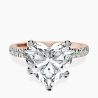 18kt Rose Gold Venetia Half Eternity Lab Diamond Ring front image