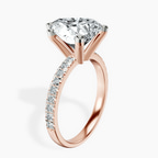 18kt Rose Gold Venetia Half Eternity Lab Diamond Ring standing product image one