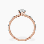 14kt Rose Gold Venetia Half Eternity Lab Diamond Ring side right image one