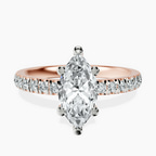 18kt Rose Gold Venetia Half Eternity Lab Diamond Ring front image