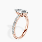 1.39 ct. marquise Venetia Half Eternity Ring in 10kt rose gold standing product image one