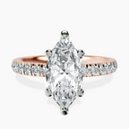 9ct Rose Gold Venetia Half Eternity Lab Diamond Ring front image