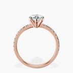 9ct Rose Gold Venetia Half Eternity Lab Diamond Ring side right image one