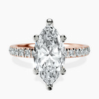 18kt Rose Gold Venetia Half Eternity Lab Diamond Ring front image