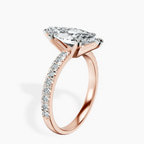 18kt Rose Gold Venetia Half Eternity Lab Diamond Ring standing product image one