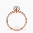18kt Rose Gold Venetia Half Eternity Lab Diamond Ring side right image one