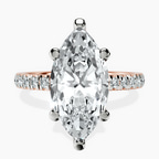 18kt Rose Gold Venetia Half Eternity Lab Diamond Ring front image