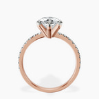 18kt Rose Gold Venetia Half Eternity Lab Diamond Ring side right image one