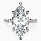14kt Rose Gold Venetia Half Eternity Lab Diamond Ring front image