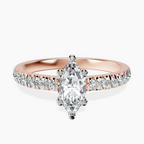 18kt Rose Gold Venetia Half Eternity Lab Diamond Ring front image