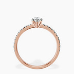 18kt Rose Gold Venetia Half Eternity Lab Diamond Ring side right image one
