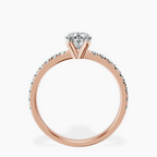 1.15 ct. oval Venetia Half Eternity Ring in 10kt rose gold side right image one