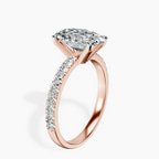 2.06 ct. oval Venetia Half Eternity Ring in 14Ct rose gold standing product image one