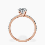 2.06 ct. oval Venetia Half Eternity Ring in 14Ct rose gold side right image one
