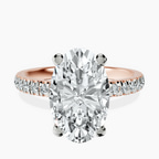 18kt Rose Gold Venetia Half Eternity Lab Diamond Ring front image